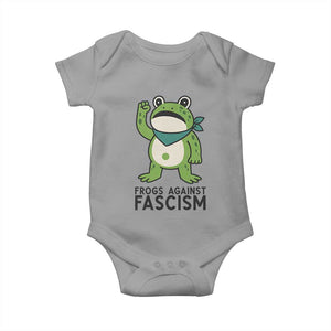 Frogs Against Fascism Baby Onesie Portland Resist Protest Antifascist TS02 Sport Gray Print Your Wear