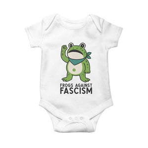 Frogs Against Fascism Baby Onesie Portland Resist Protest Antifascist TS02 White Print Your Wear