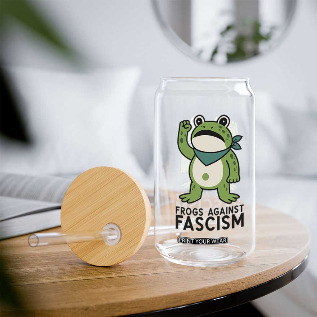 Frogs Against Fascism Glass Can Portland Resist Protest Antifascist TS02 Print Your Wear