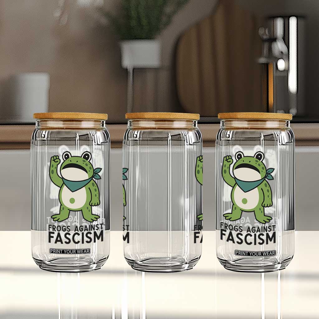 Frogs Against Fascism Glass Can Portland Resist Protest Antifascist TS02 Print Your Wear
