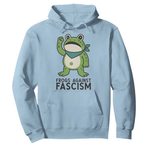 Frogs Against Fascism Hoodie Portland Resist Protest Antifascist TS02 Light Blue Print Your Wear