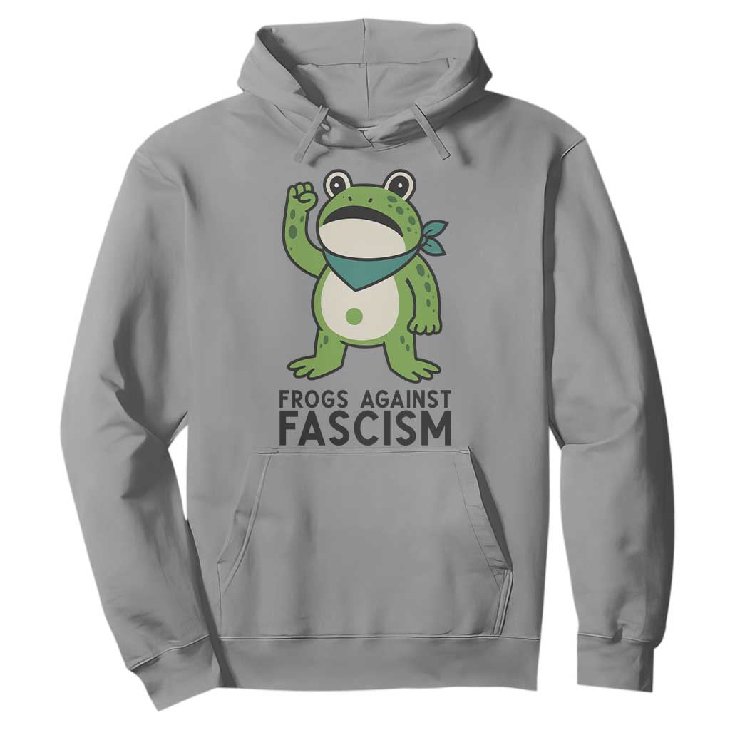 Frogs Against Fascism Hoodie Portland Resist Protest Antifascist TS02 Sport Gray Print Your Wear