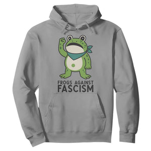 Frogs Against Fascism Hoodie Portland Resist Protest Antifascist TS02 Sport Gray Print Your Wear