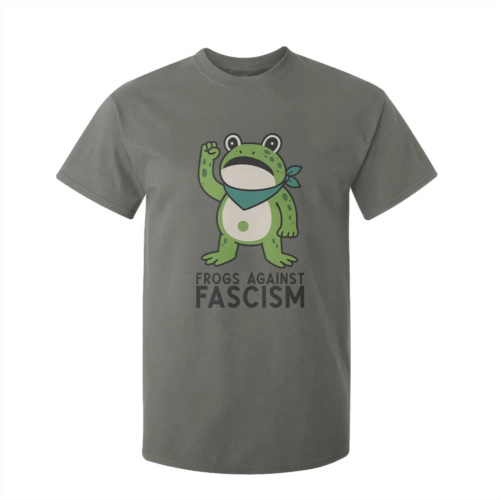 Frogs Against Fascism T Shirt For Kid Portland Resist Protest Antifascist TS02 Military Green Print Your Wear