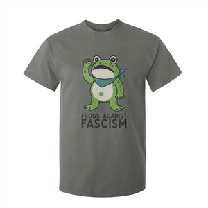 Frogs Against Fascism T Shirt For Kid Portland Resist Protest Antifascist TS02 Military Green Print Your Wear