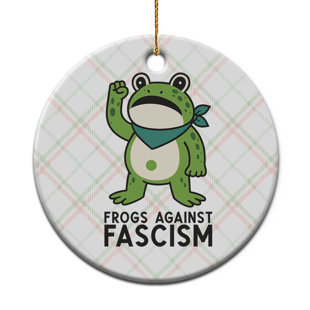 Frogs Against Fascism Ceramic Ornament Portland Resist Protest Antifascist TS02 1pc Christmas Plaid Print Your Wear