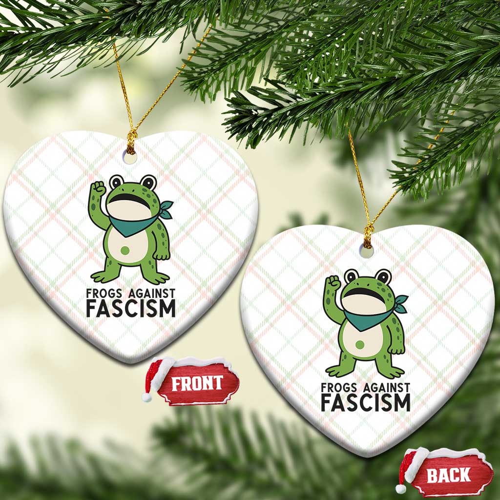 Frogs Against Fascism Ceramic Ornament Portland Resist Protest Antifascist - Print Your Wear