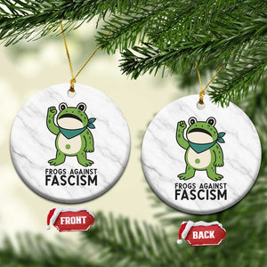 Frogs Against Fascism Ceramic Ornament Portland Resist Protest Antifascist - Print Your Wear
