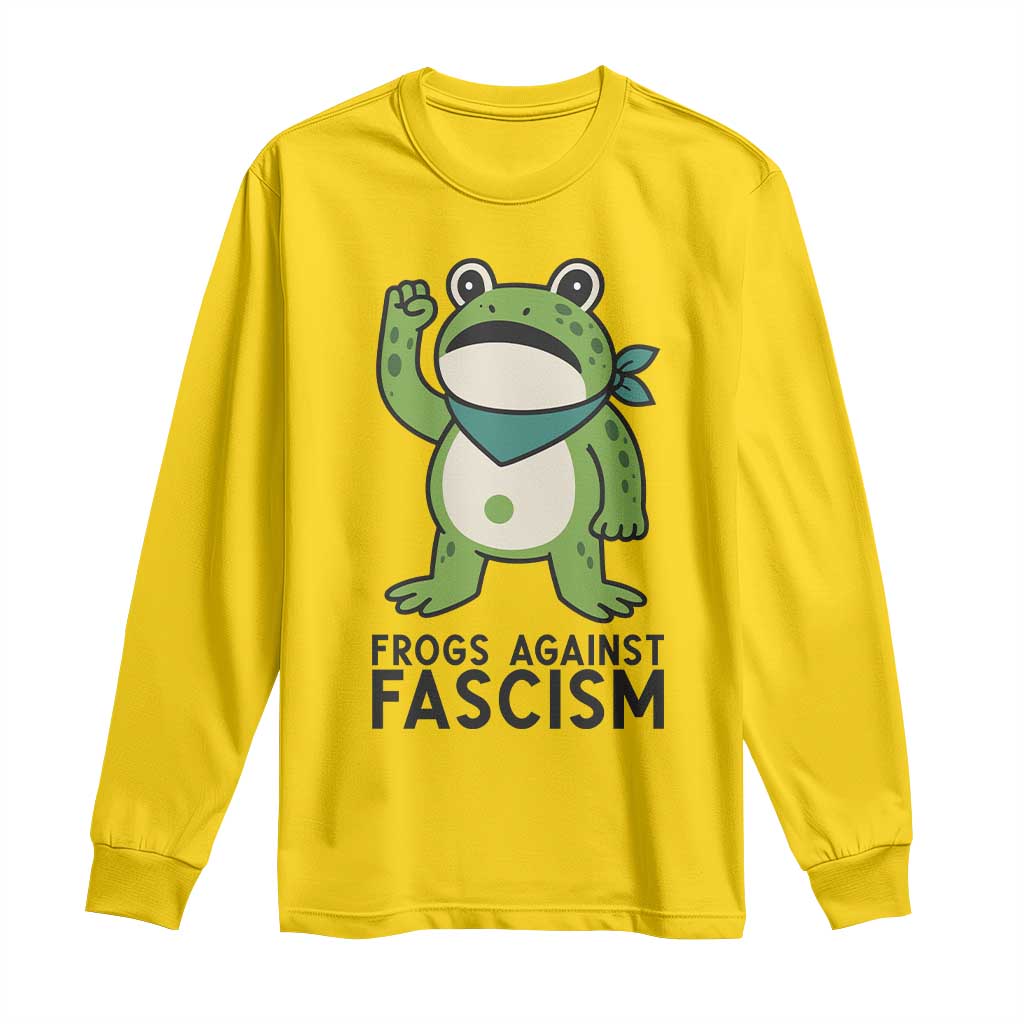 Frogs Against Fascism Long Sleeve Shirt Portland Resist Protest Antifascist TS02 Daisy Print Your Wear
