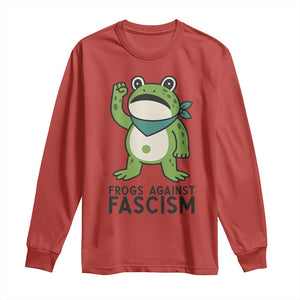 Frogs Against Fascism Long Sleeve Shirt Portland Resist Protest Antifascist TS02 Red Print Your Wear