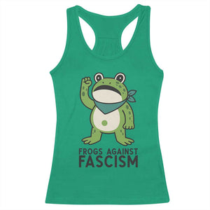 Frogs Against Fascism Racerback Tank Top Portland Resist Protest Antifascist TS02 Irish Green Print Your Wear