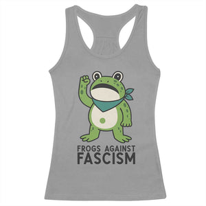 Frogs Against Fascism Racerback Tank Top Portland Resist Protest Antifascist TS02 Sport Gray Print Your Wear
