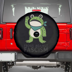 Frogs Against Fascism Spare Tire Cover Portland Resist Protest Antifascist TS02 White Print Your Wear