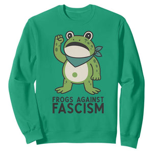 Frogs Against Fascism Sweatshirt Portland Resist Protest Antifascist TS02 Irish Green Print Your Wear