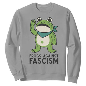 Frogs Against Fascism Sweatshirt Portland Resist Protest Antifascist TS02 Sport Gray Print Your Wear