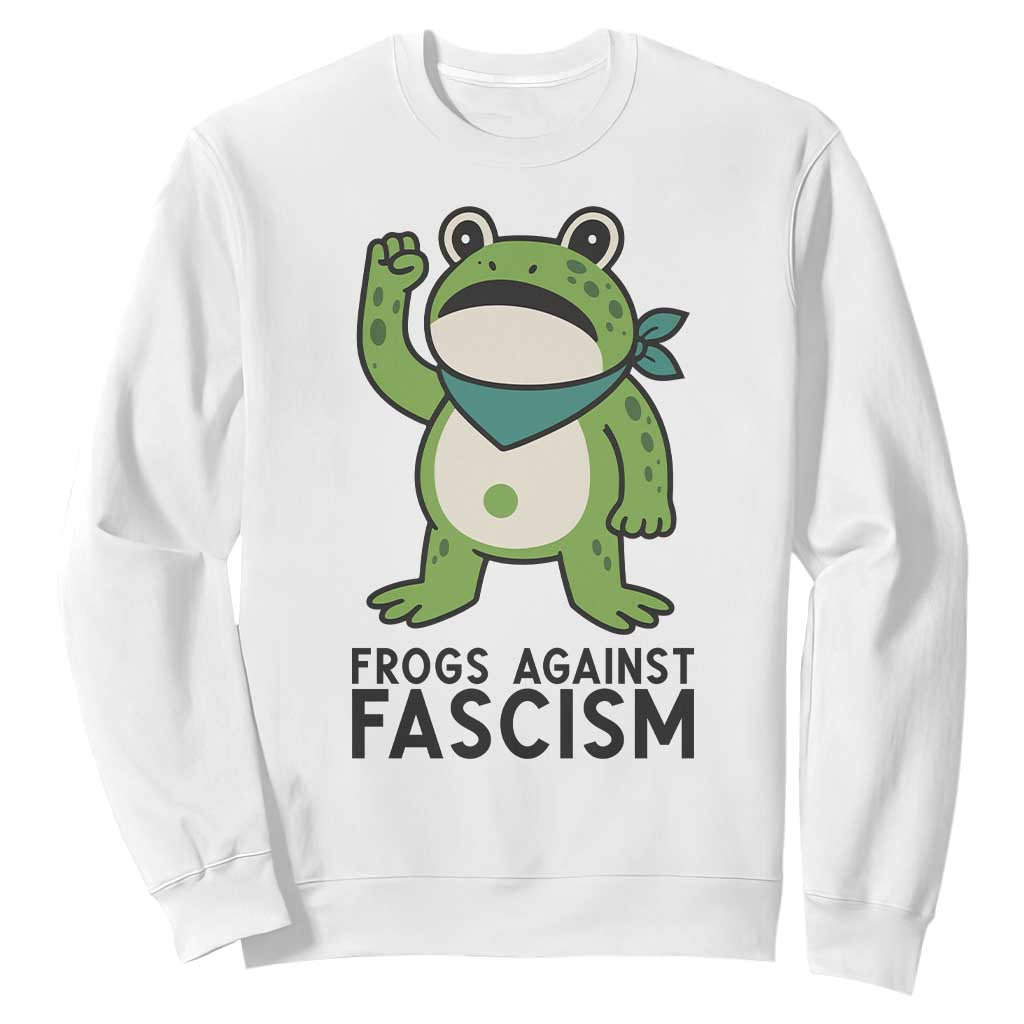 Frogs Against Fascism Sweatshirt Portland Resist Protest Antifascist TS02 White Print Your Wear