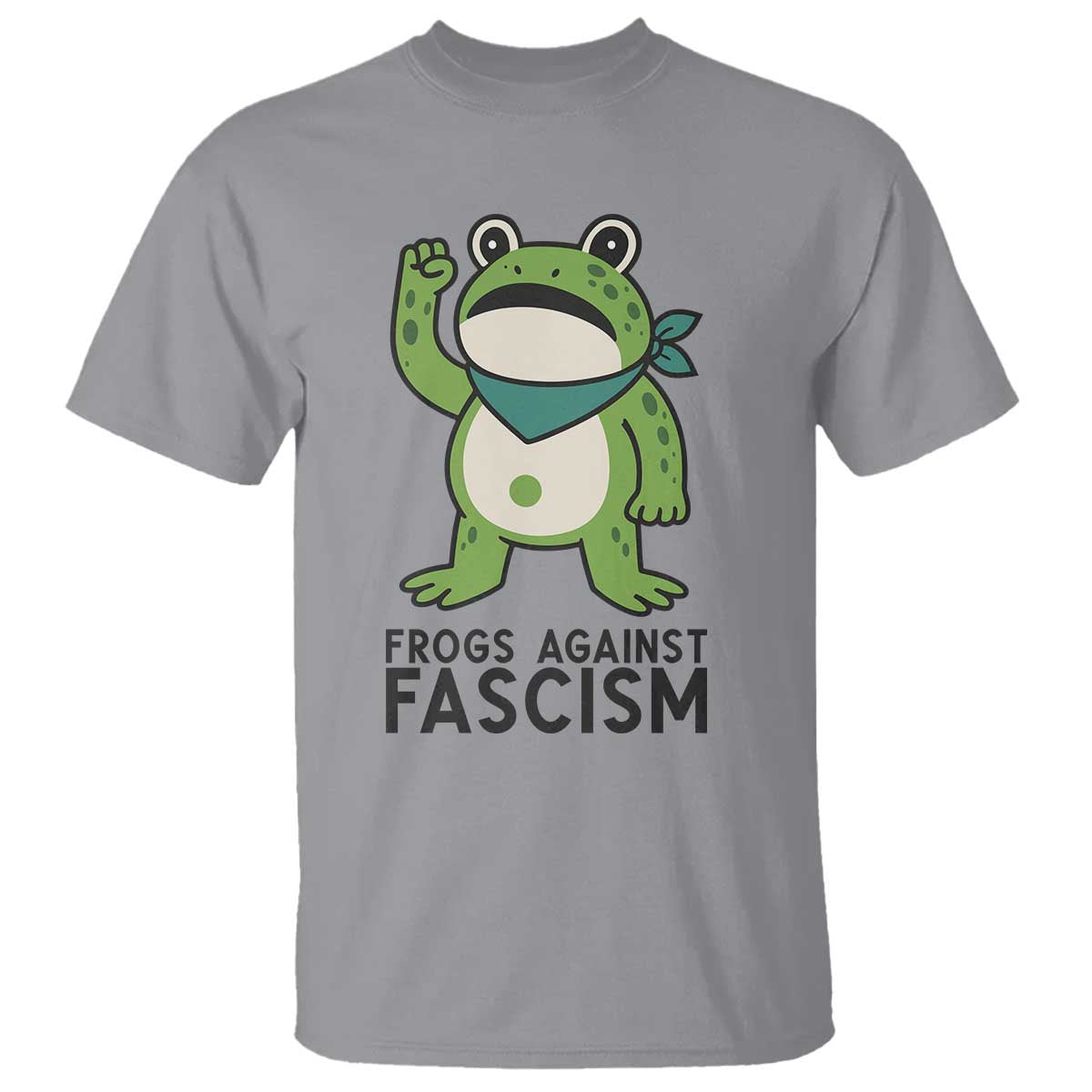 Frogs Against Fascism T Shirt Portland Resist Protest Antifascist TS02 Sport Gray Print Your Wear