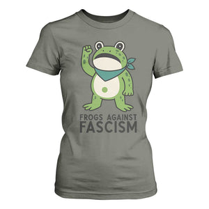 Frogs Against Fascism T Shirt For Women Portland Resist Protest Antifascist TS02 Military Green Print Your Wear