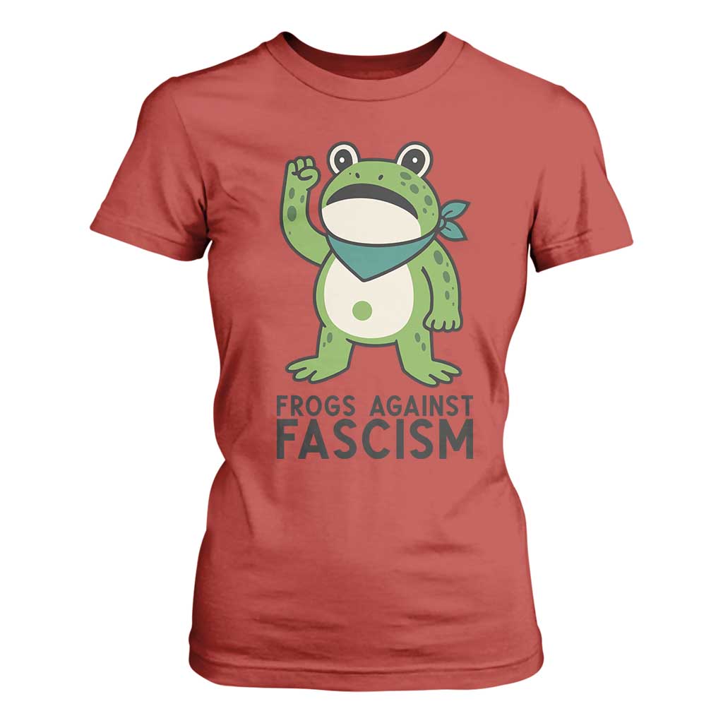 Frogs Against Fascism T Shirt For Women Portland Resist Protest Antifascist TS02 Red Print Your Wear
