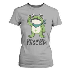 Frogs Against Fascism T Shirt For Women Portland Resist Protest Antifascist TS02 Sport Gray Print Your Wear