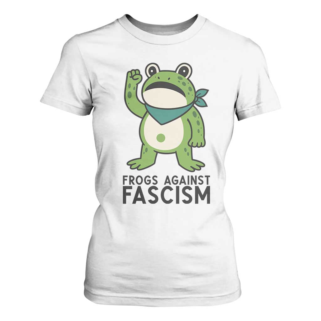Frogs Against Fascism T Shirt For Women Portland Resist Protest Antifascist TS02 White Print Your Wear