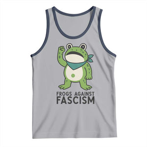 Frogs Against Fascism Tank Top Portland Resist Protest Antifascist TS02 Athletic Heather Navy Print Your Wear