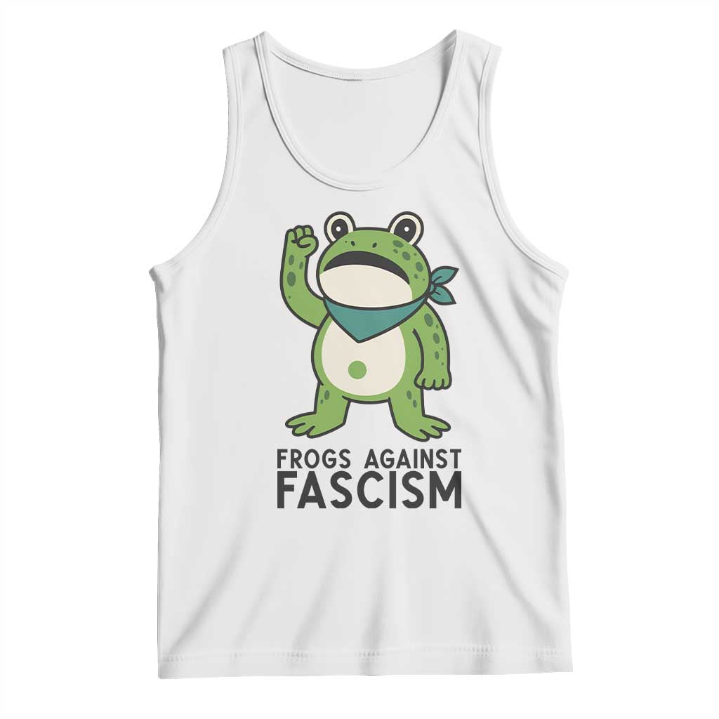 Frogs Against Fascism Tank Top Portland Resist Protest Antifascist TS02 White Print Your Wear