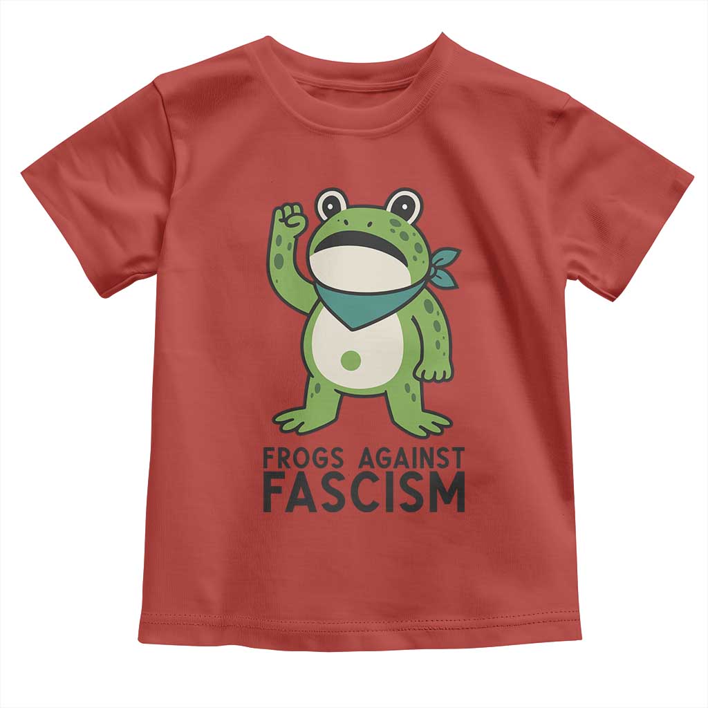 Frogs Against Fascism Toddler T Shirt Portland Resist Protest Antifascist TS02 Red Print Your Wear