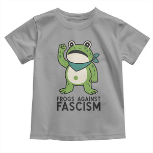 Frogs Against Fascism Toddler T Shirt Portland Resist Protest Antifascist TS02 Sport Gray Print Your Wear