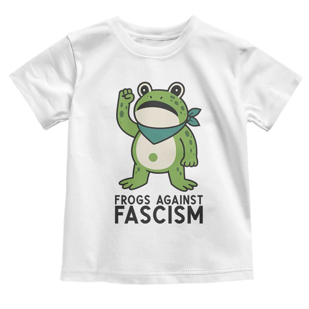 Frogs Against Fascism Toddler T Shirt Portland Resist Protest Antifascist TS02 White Print Your Wear