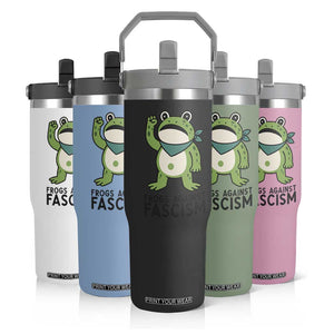 Frogs Against Fascism Flip Straw Tumbler Portland Resist Protest Antifascist TS02 Print Your Wear