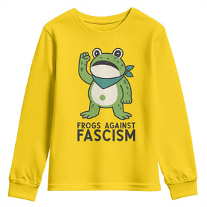 Frogs Against Fascism Youth Sweatshirt Portland Resist Protest Antifascist TS02 Daisy Print Your Wear