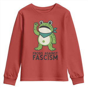 Frogs Against Fascism Youth Sweatshirt Portland Resist Protest Antifascist TS02 Red Print Your Wear