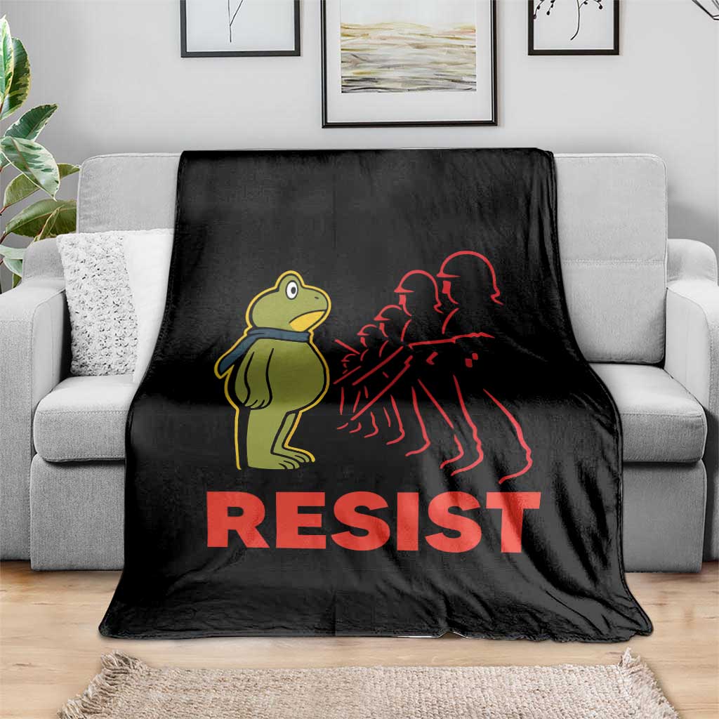 Frog Resist Throw Blanket Free Portland Political Satire TS02 Print Your Wear