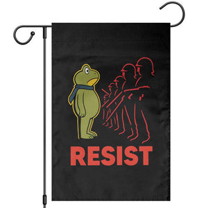 Frog Resist Garden Flag Free Portland Political Satire TS02 Black Print Your Wear