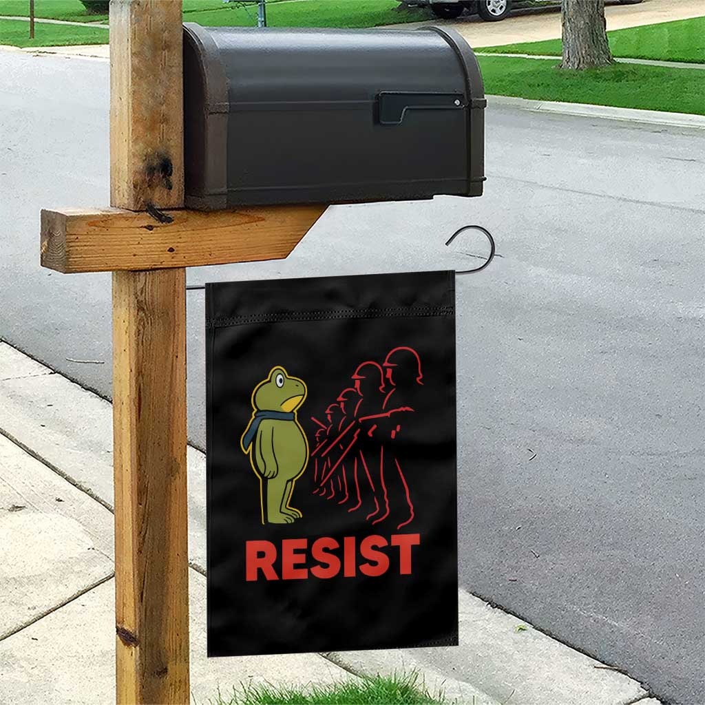 Frog Resist Garden Flag Free Portland Political Satire TS02 Print Your Wear