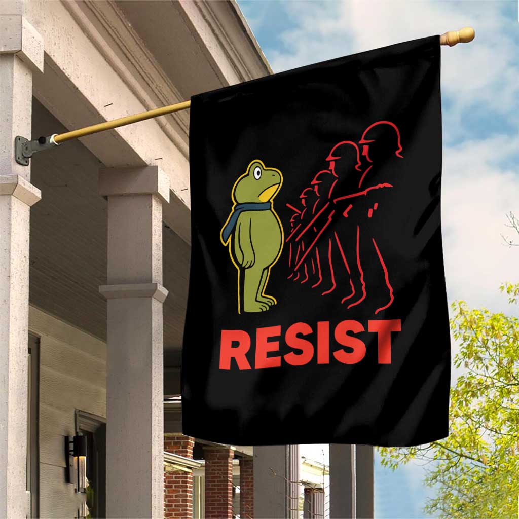 Frog Resist Garden Flag Free Portland Political Satire TS02 Print Your Wear
