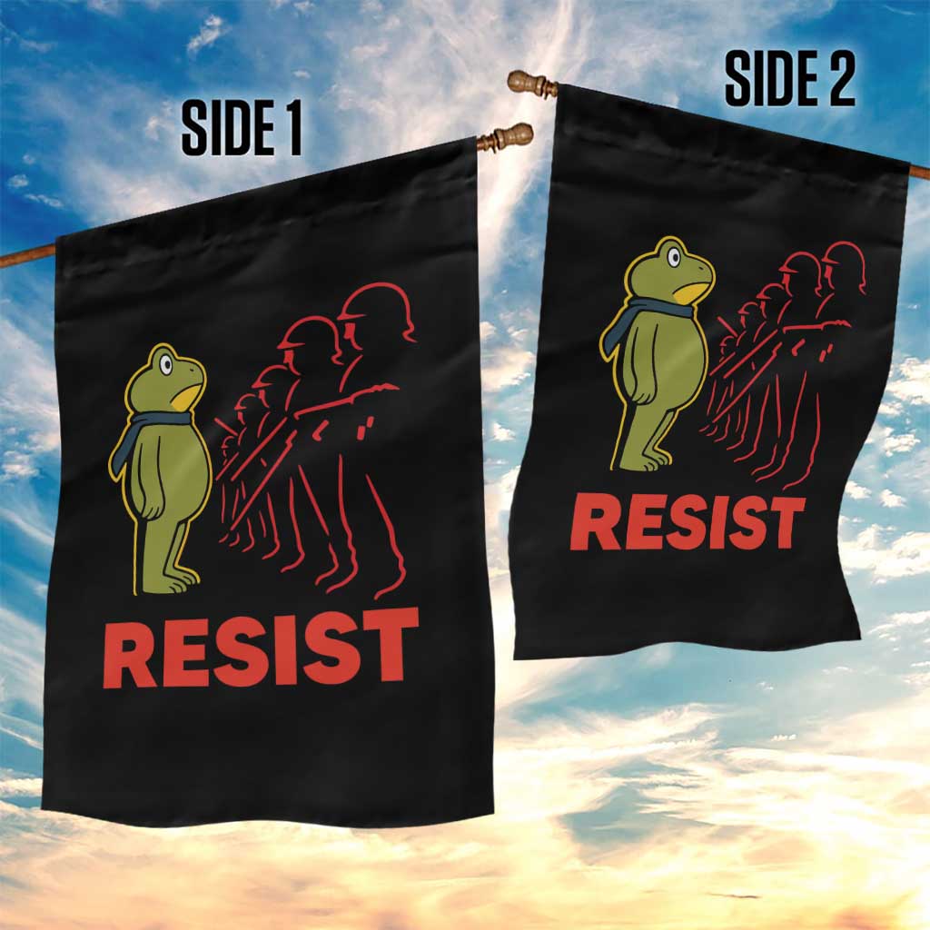 Frog Resist Garden Flag Free Portland Political Satire TS02 Print Your Wear