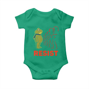 Frog Resist Baby Onesie Free Portland Political Satire TS02 Irish Green Print Your Wear