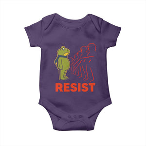 Frog Resist Baby Onesie Free Portland Political Satire TS02 Purple Print Your Wear