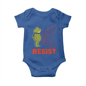 Frog Resist Baby Onesie Free Portland Political Satire TS02 Royal Blue Print Your Wear