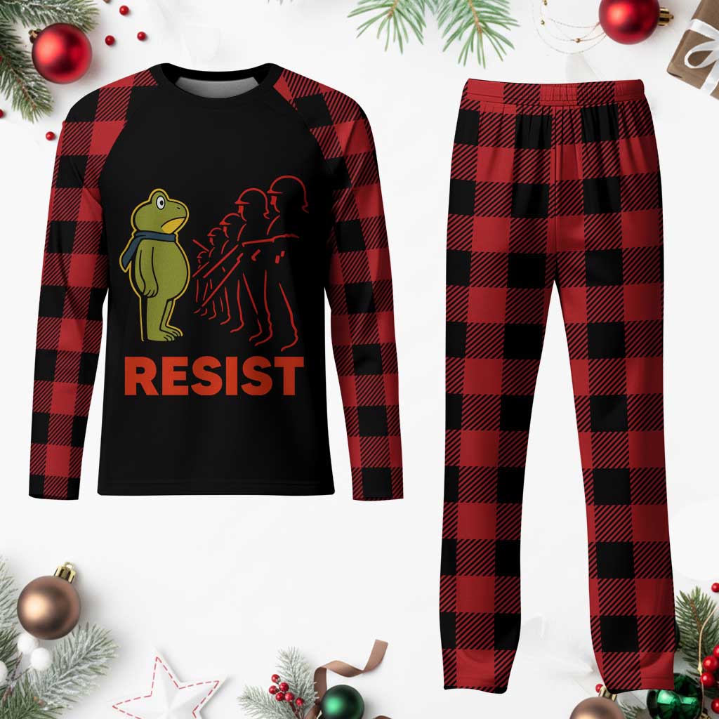 Frog Resist Plaid Pajama Set Free Portland Political Satire TS02 Buffalo Plaid Print Your Wear