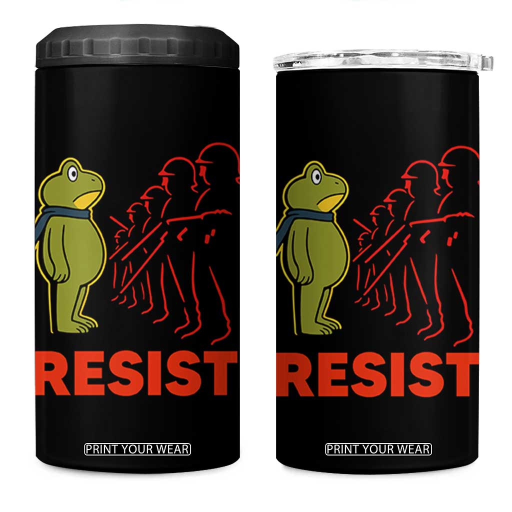 Frog Resist 4 in 1 Can Cooler Tumbler Free Portland Political Satire TS02 One Size: 16 oz Black Print Your Wear