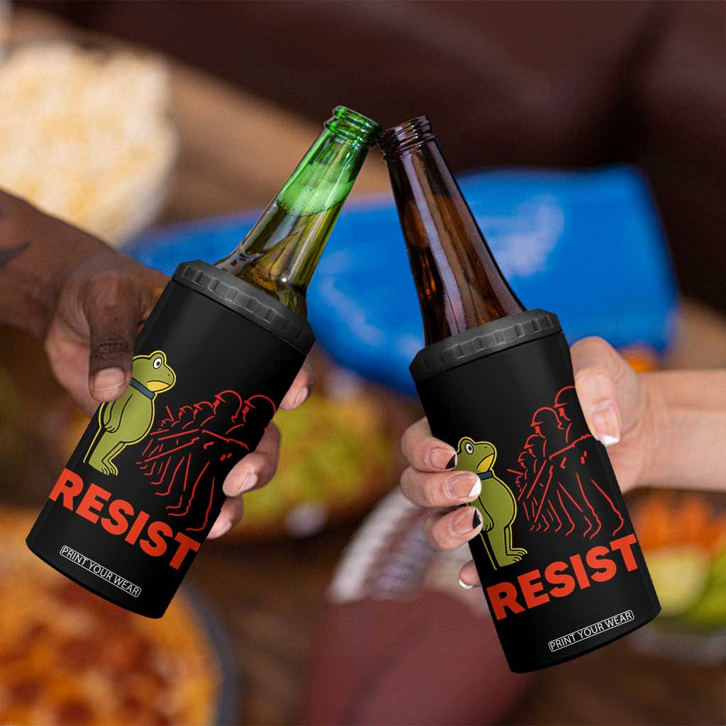 Frog Resist 4 in 1 Can Cooler Tumbler Free Portland Political Satire TS02 Print Your Wear