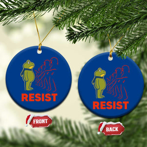 Frog Resist Ceramic Ornament Free Portland Political Satire TS02 1pc Blue Print Your Wear