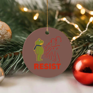 Frog Resist Ceramic Ornament Free Portland Political Satire TS02 1pc Mocha Print Your Wear