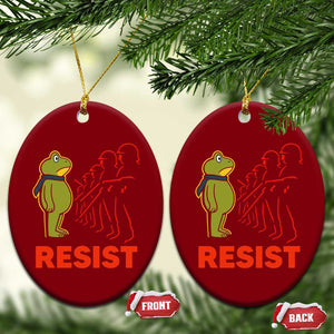 Frog Resist Ceramic Ornament Free Portland Political Satire TS02 Print Your Wear