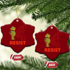 Frog Resist Ceramic Ornament Free Portland Political Satire TS02 Print Your Wear