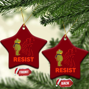 Frog Resist Ceramic Ornament Free Portland Political Satire TS02 Print Your Wear