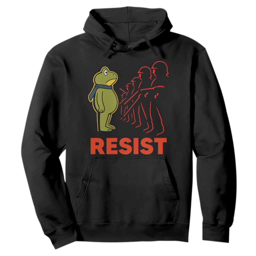 Frog Resist Hoodie Free Portland Political Satire TS02 Black Print Your Wear